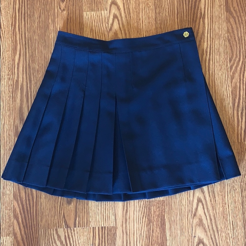 Vintage navy pleated skirt
